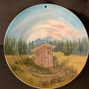 A MONTANA GOLD PAN 10” Hand Painted by Fran Brockes